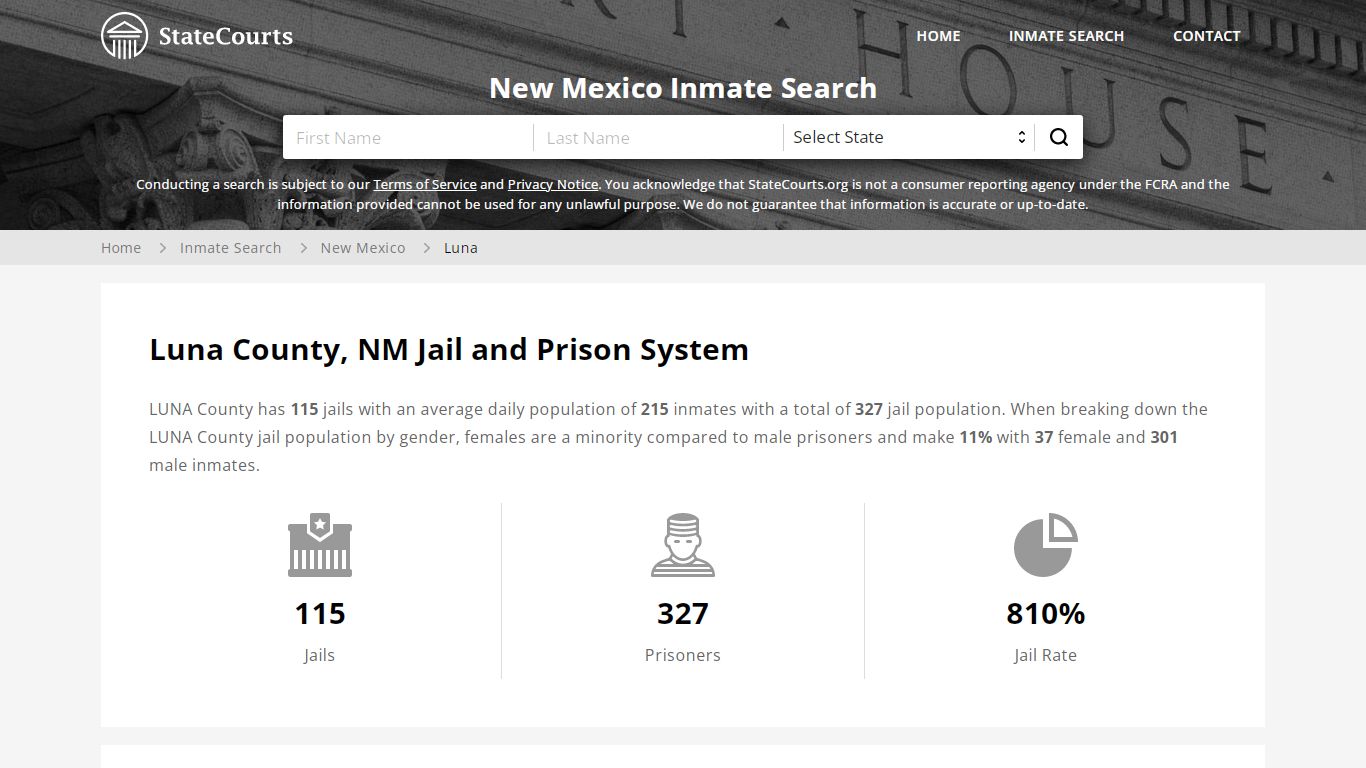 Luna County, NM Inmate Search - StateCourts